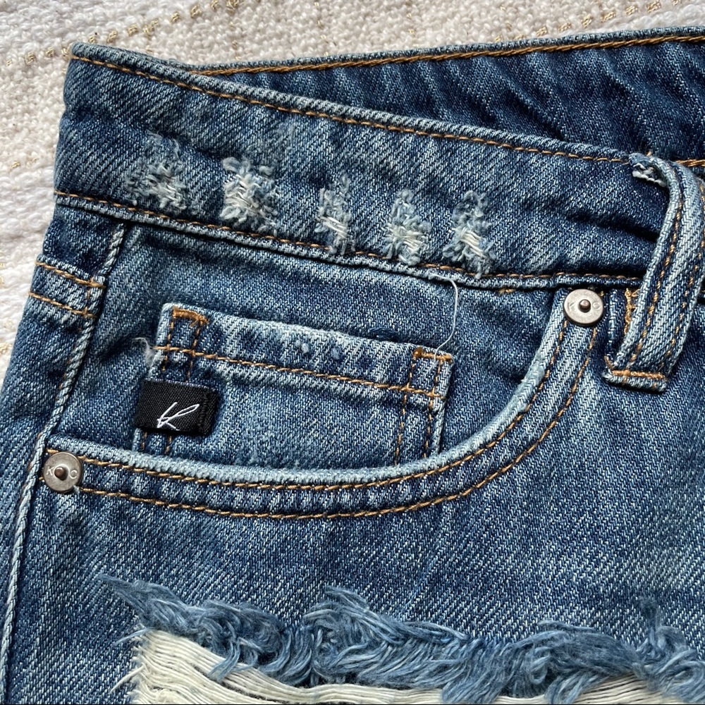 KanCan Button Fly Distressed Shorts - Picture 5 of 8